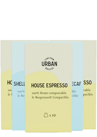 3x Urban Espresso and 3x Decaf