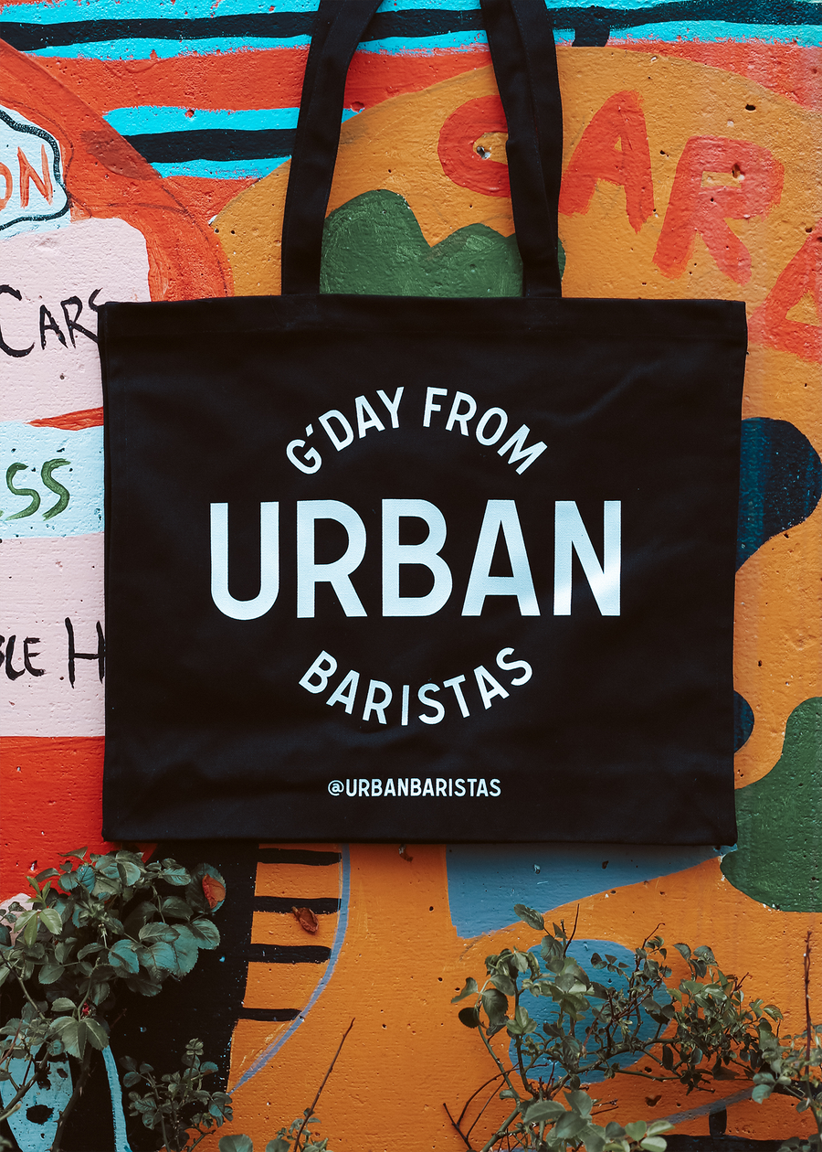 Urban Baristas Black Tote Bag
