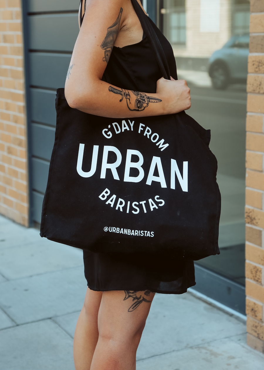 Urban Baristas Black Tote Bag